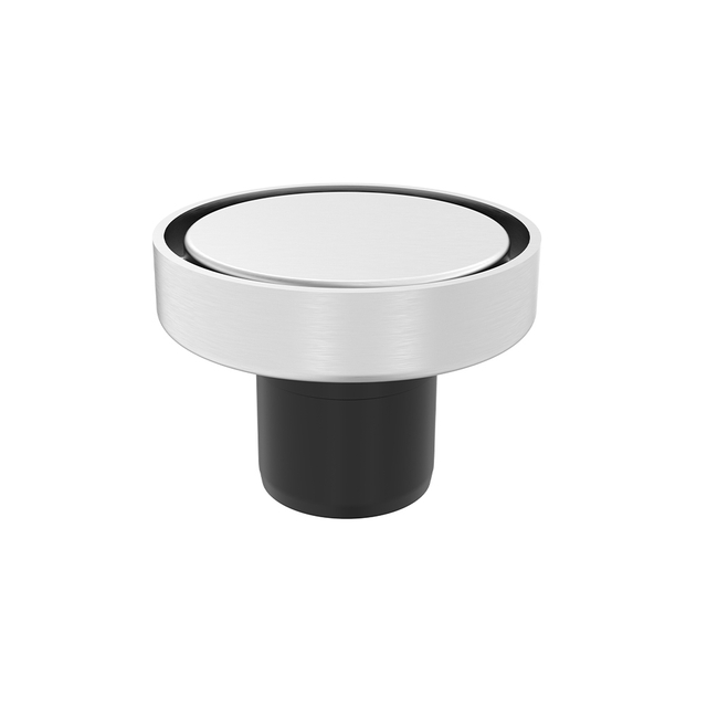 side view of vertical outlet shower drain round 100x100mm
