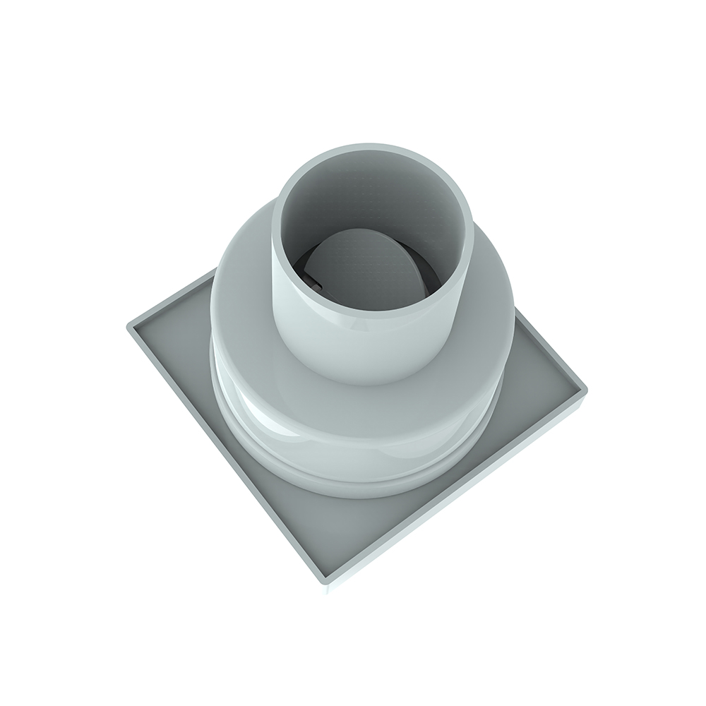 Vertical outlet floor drain plastic ABS structure with round outlet