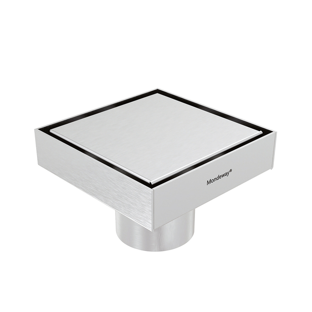 vertical square shower drain stainless steel complete assembly