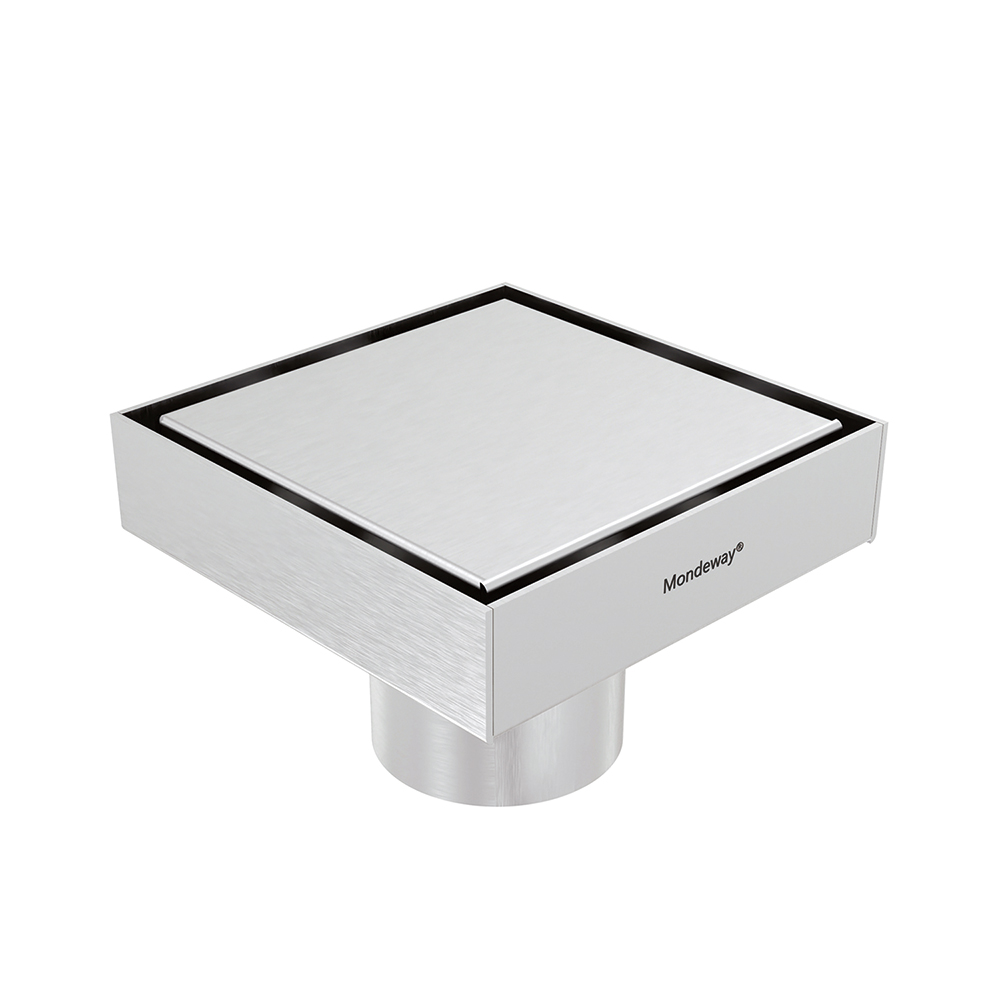 vertical square shower drain stainless steel complete assembly