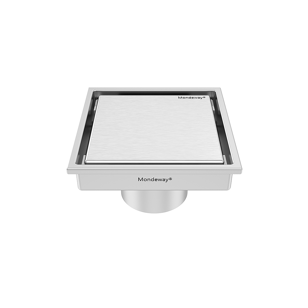 stainless steel floor drain square frame with open removable cover