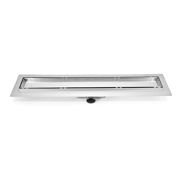 linear tile shower drain open channel structure
