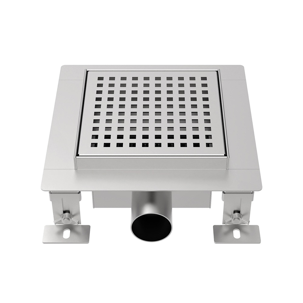 shower square drain stainless steel horizontal front structure