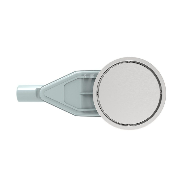 stainless steel round floor drain top layout with horizontal outlet