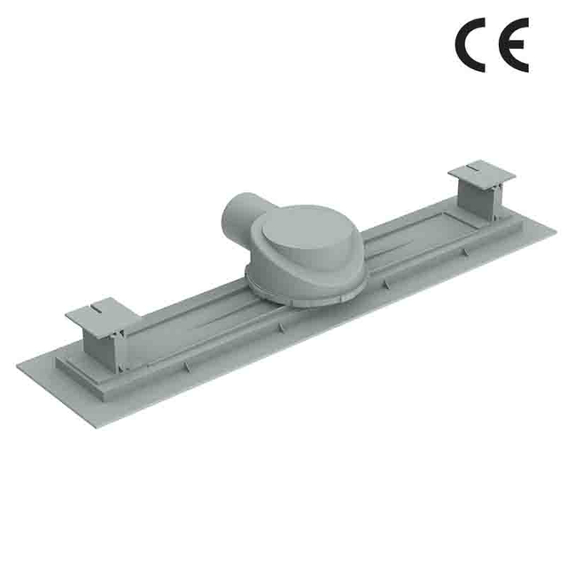 Stainless steel glass drain ABS channel backside with siphon drains