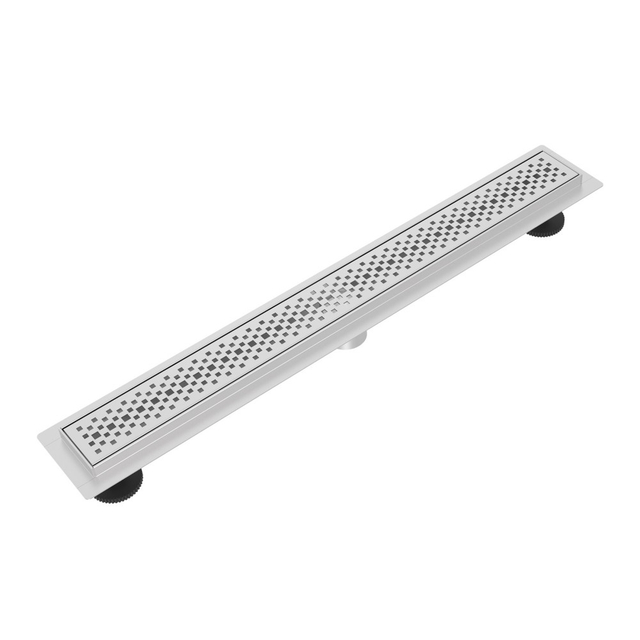 Stainless steel floor drains with adjustable shower linear drain grate pattern