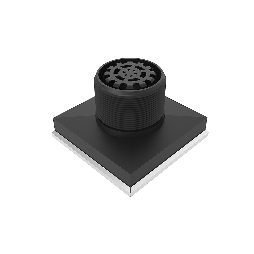 4 inch square shower drain back structure with abs base drain