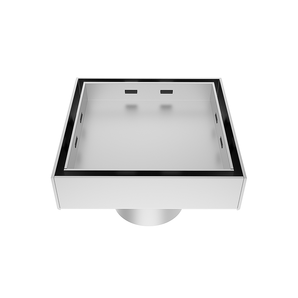 stainless steel vertical drain square body with compact structure