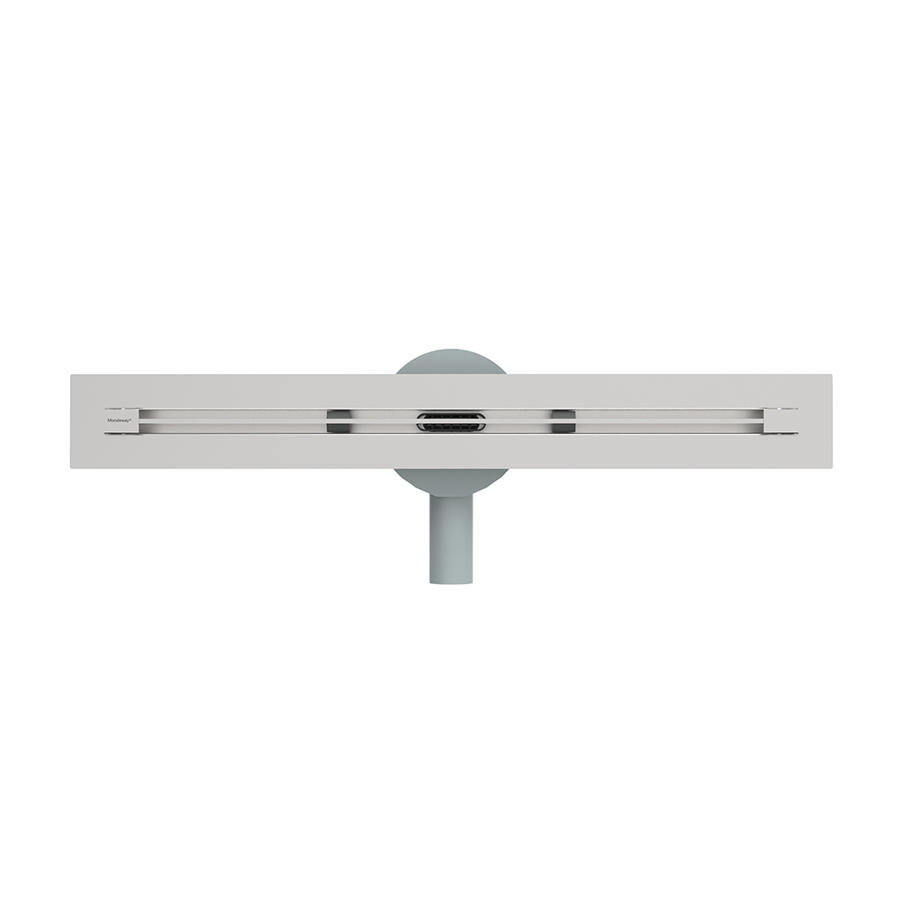 Top down look at the precision slot of the slim drain grate