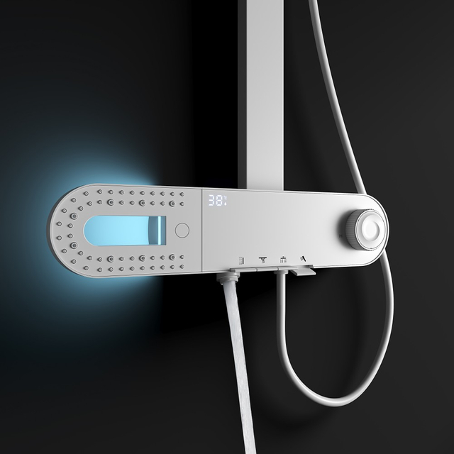 LED thermostatic control panel with digital temperature display