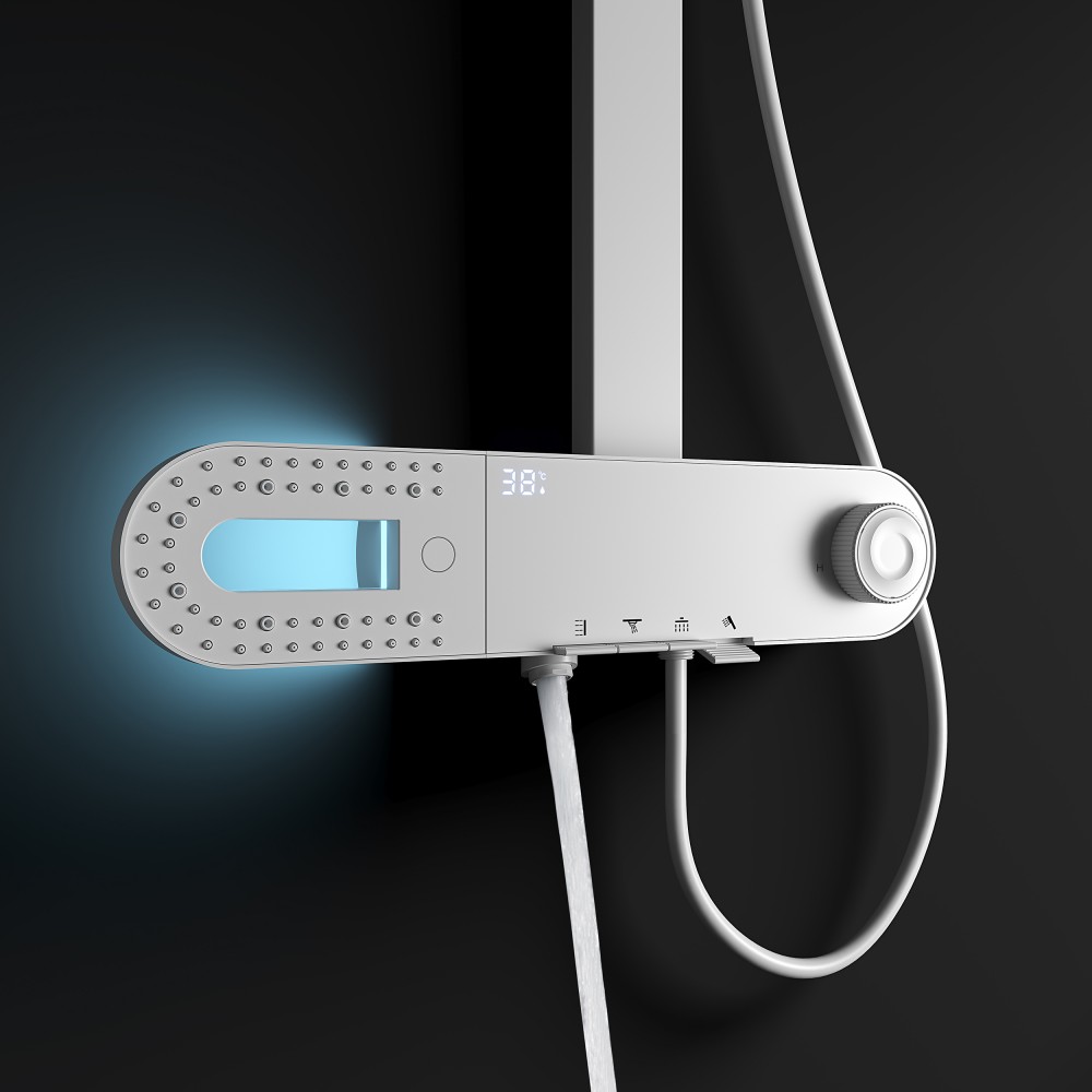LED thermostatic control panel with digital temperature display
