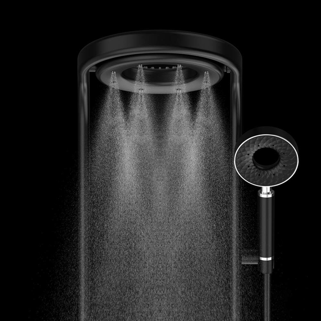 Waterfall rain shower head water flow spray effect