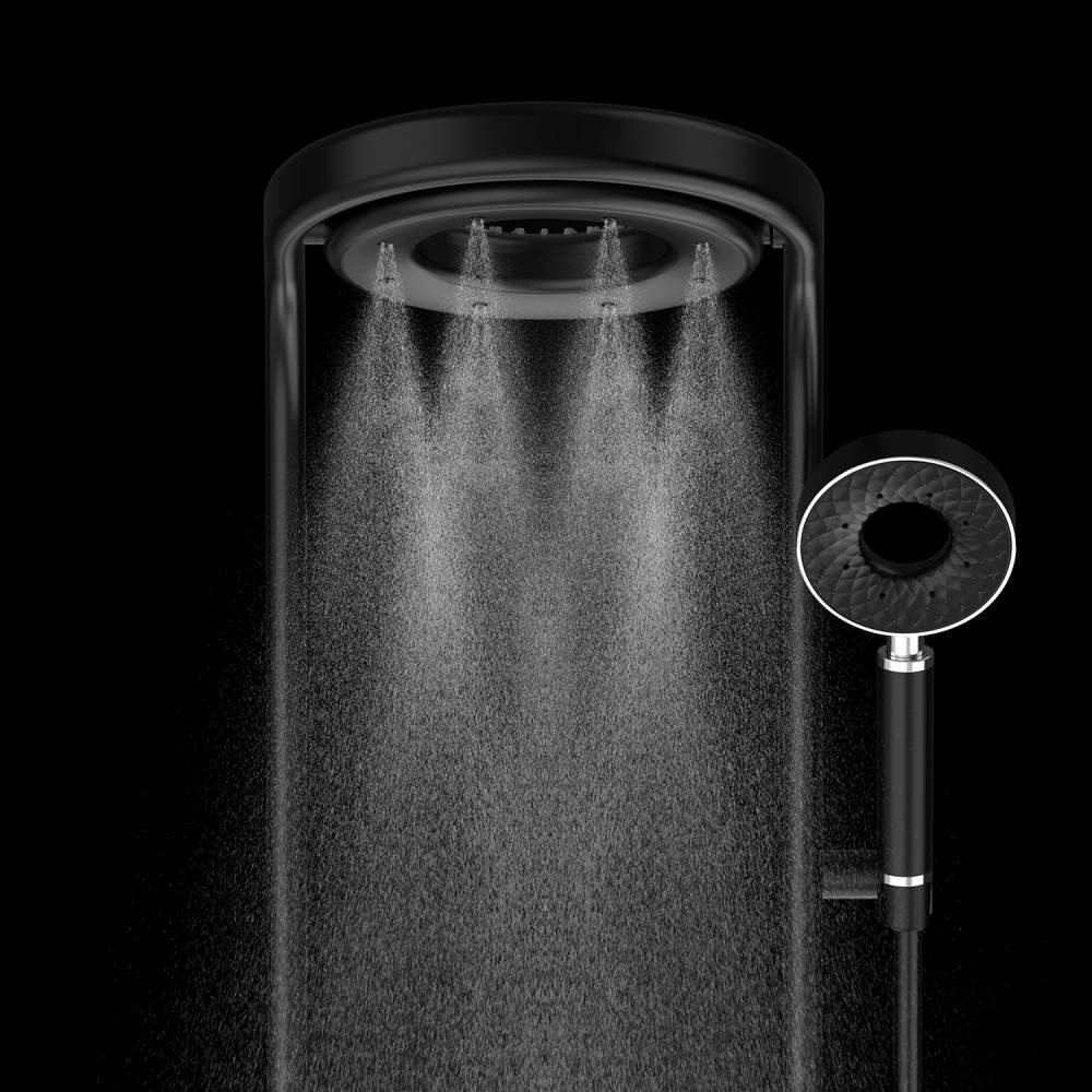 Waterfall rain shower head water flow spray effect