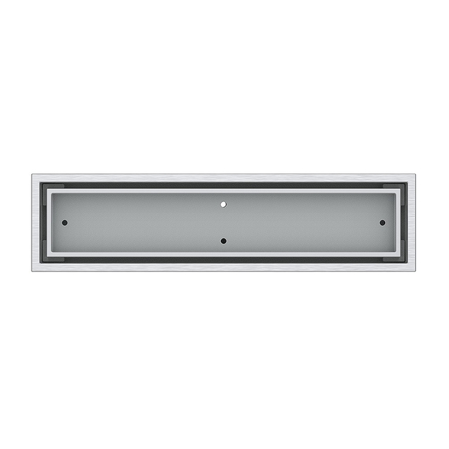 Shower drain plastic top structure with SS304 trim frame and tile insert channel
