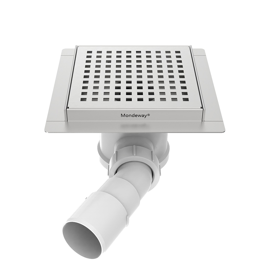 6 inch drain square floor drain with stainless steel grate front surface