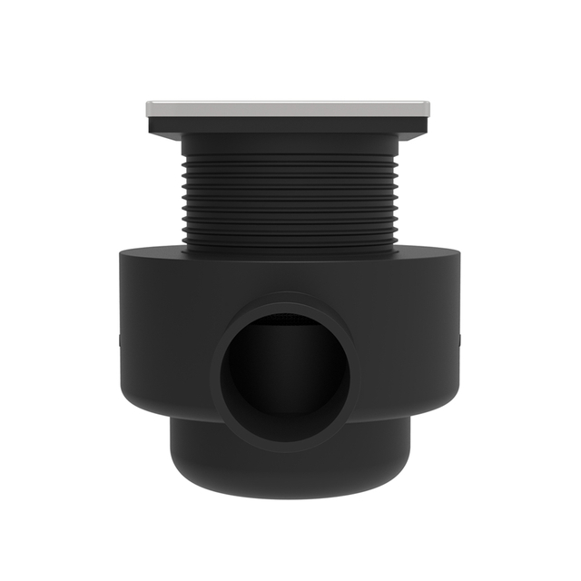 horizontal dual outlet hdpe drain body with side pipe connection