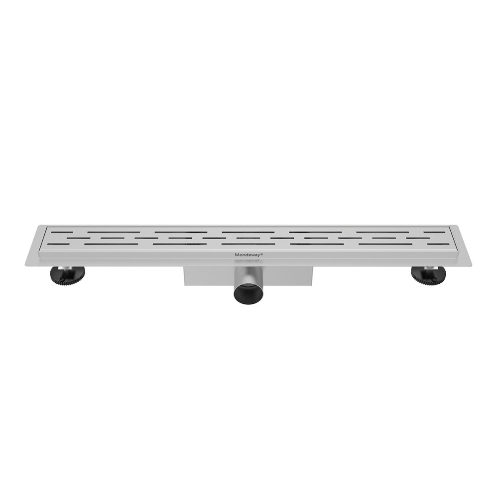 linear shower drain channel top angle with horizontal outlet