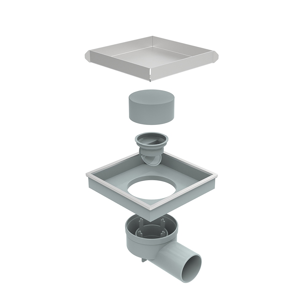 abs shower drain square exploded siphon system structure
