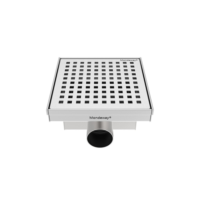square bathroom drain stainless steel horizontal angled body