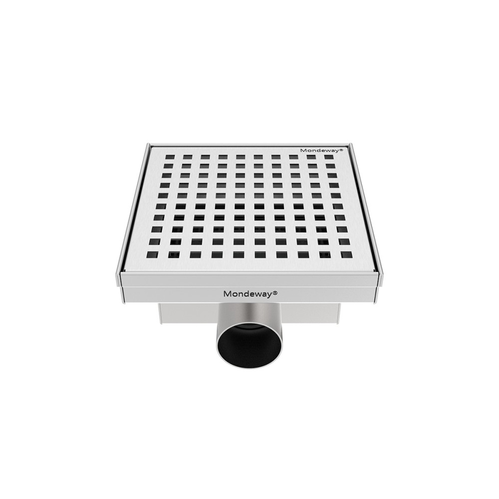 square bathroom drain stainless steel horizontal angled body