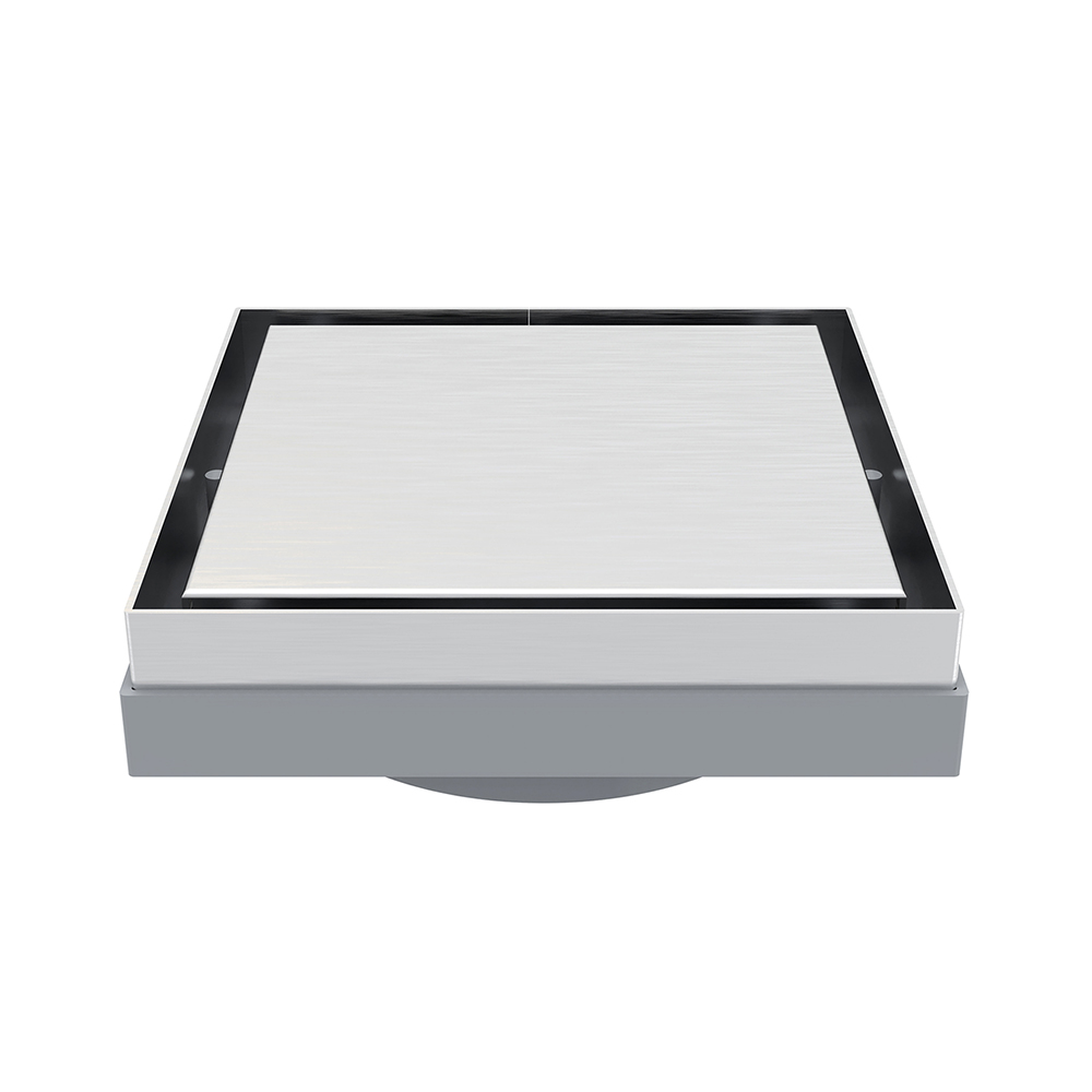 Square floor drain vertical drain shower without flange low profile structure