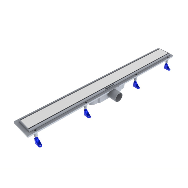 Scarico bagno lineare con copripiletta doccia in acciaio inox e base in ABS