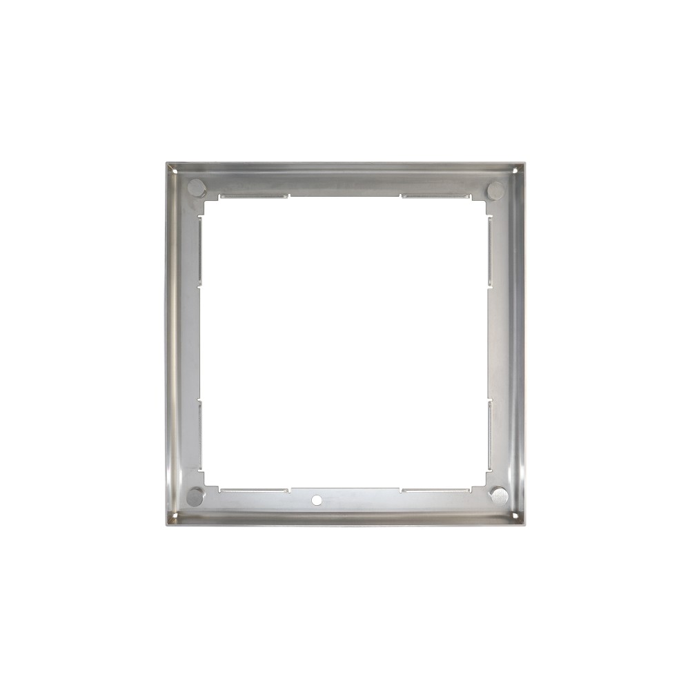 Stainless steel pool drain backside skimmer frame structure