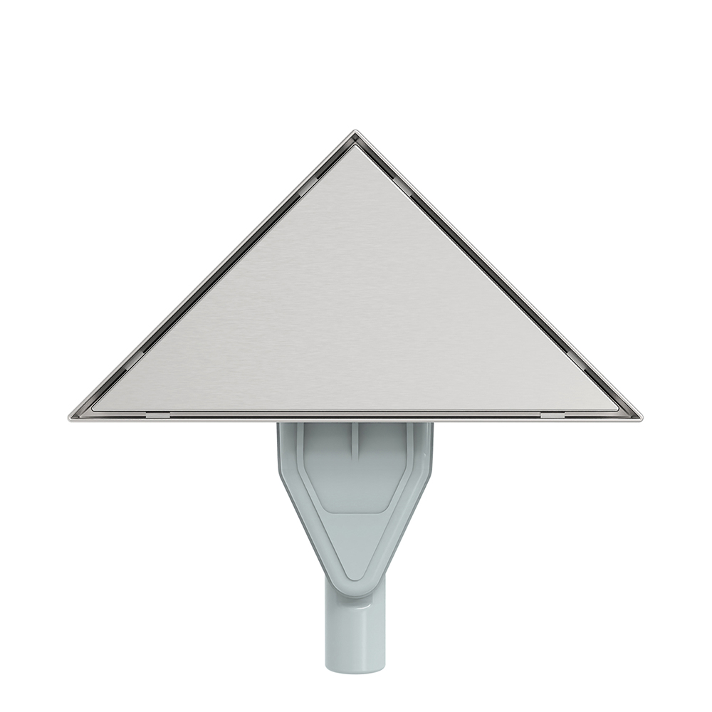Floor siphon drain triangular drain bottom discharge port