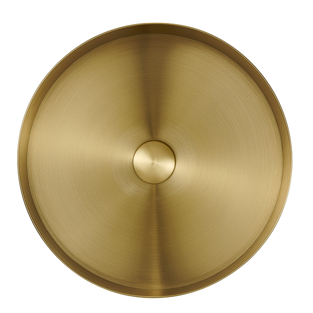 Stainless steel round basin bottom drainage opening detail