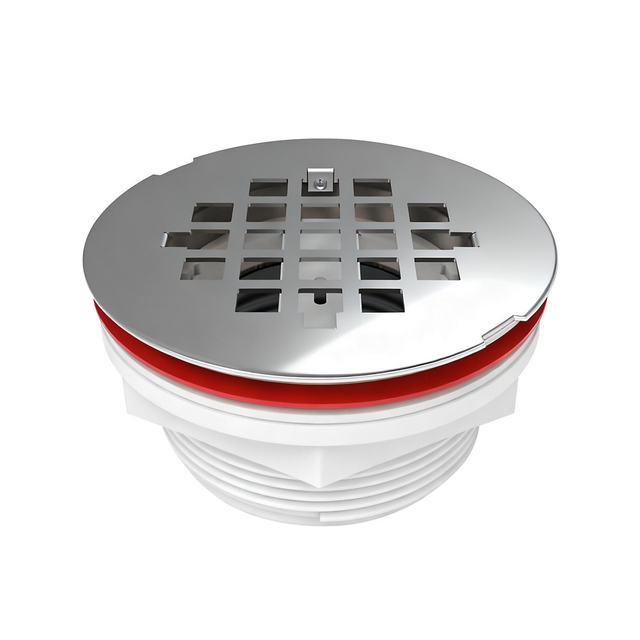 stainless steel round drain cover with abs channel drain base and sealing rings