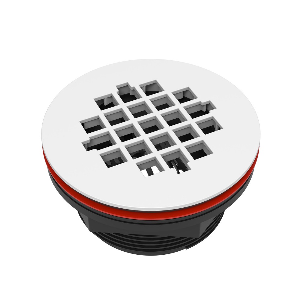 pvc round shower drain featuring round cover and waterproof sealing ring