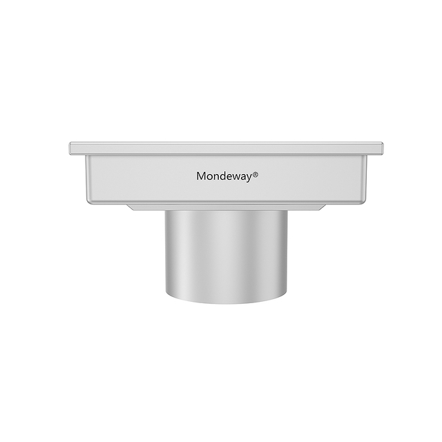 square 2 in shower drain with vertical outlet side structure