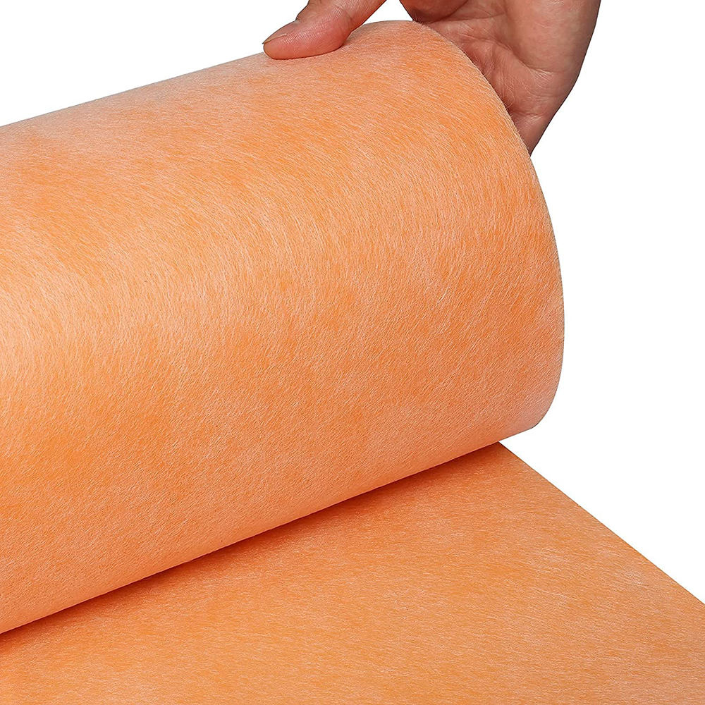 Close-up of flexible shower base waterproof membrane fabric