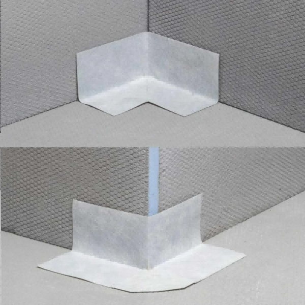 Shower corner waterproofing scene