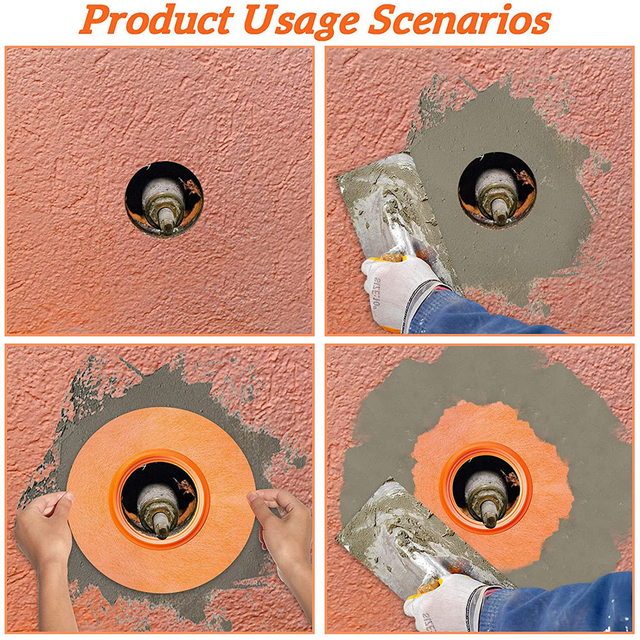 Step-by-step process of securing a mixing valve seal with thin-set mortar