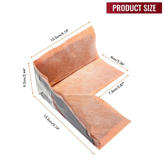 Technical dimensions for MW-WP-07B inside corner waterproofing tape: 132mm x 62mm