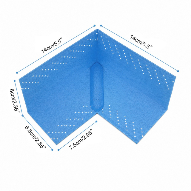 Dimensions of inside waterproofing corner piece