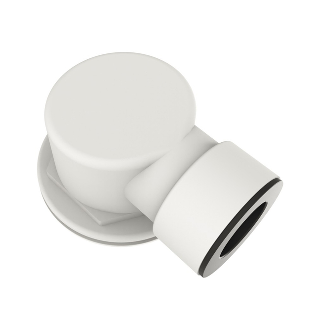 Bottom structure of the round PVC drain base for secure plumbing connection