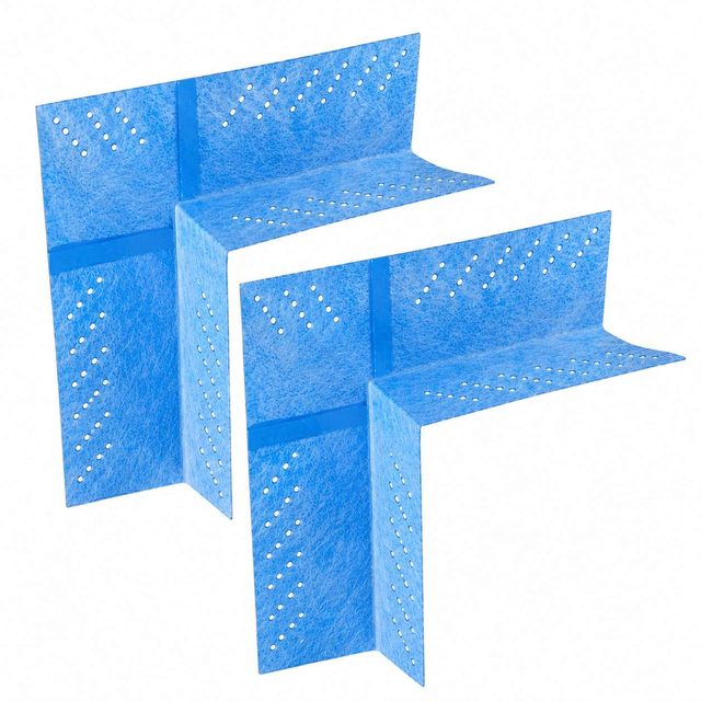 Blue TPE waterproof corner piece for construction