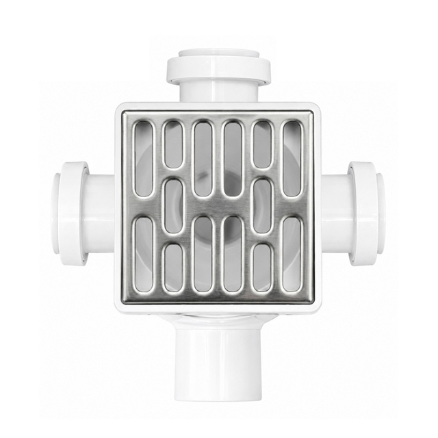 Stainless steel top grate for square shower floor drain