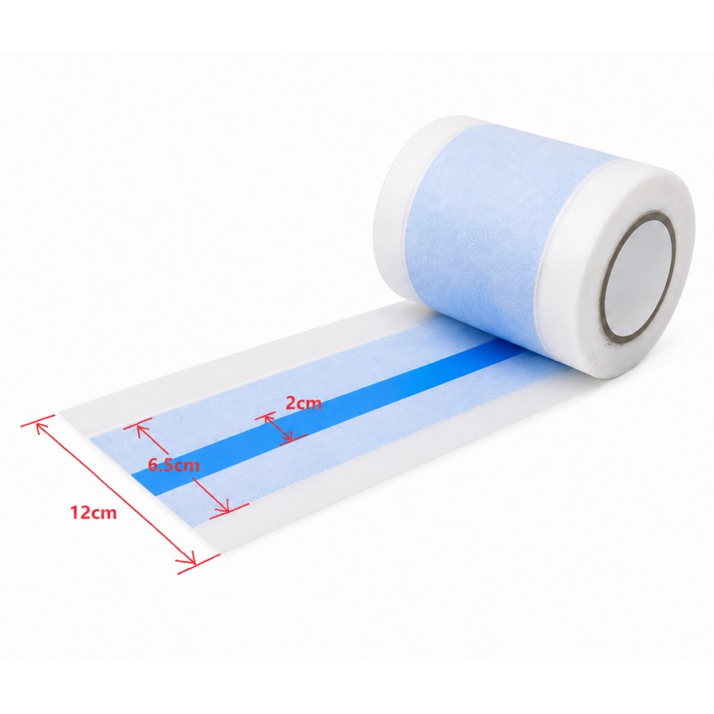 TPE waterproofing tape technical dimension mapping cross section roll