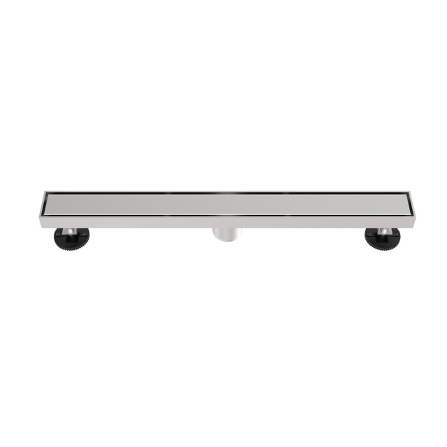 No flange bathroom linear shower drain tile insert with vertical 2 inch drainage outlet