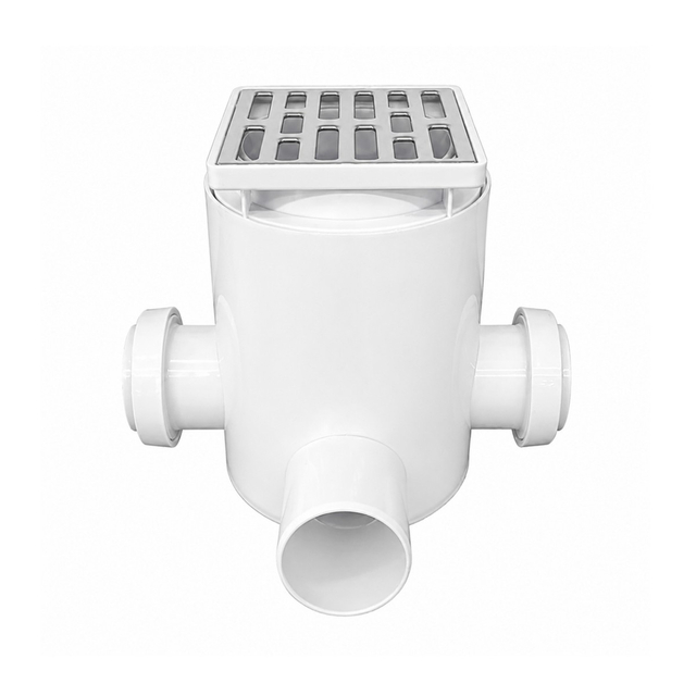 Bathroom shower drains featuring adjustable horizontal connection base