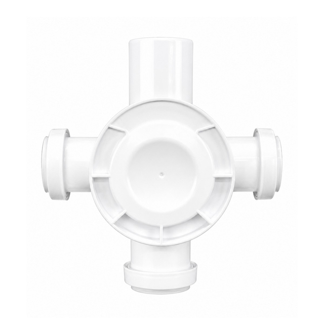 Bottom pipe connection design for waterproof bathroom shower drains