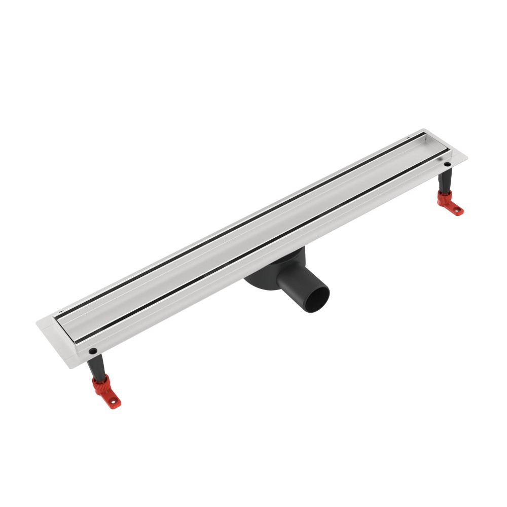 Low profile linear drain with adjustable height floor drain components for renovation