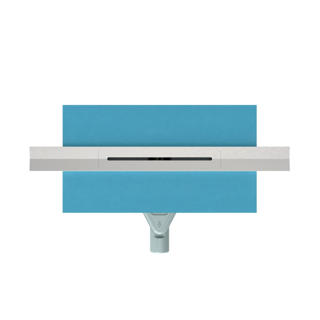 Top side of high capacity slim linear drain for bathroom