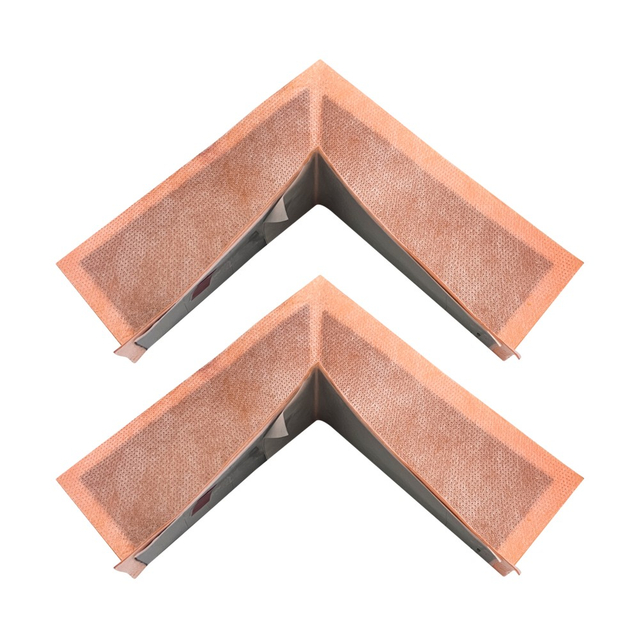 Two-pack of high-density polyethylene outside corner waterproofing components
