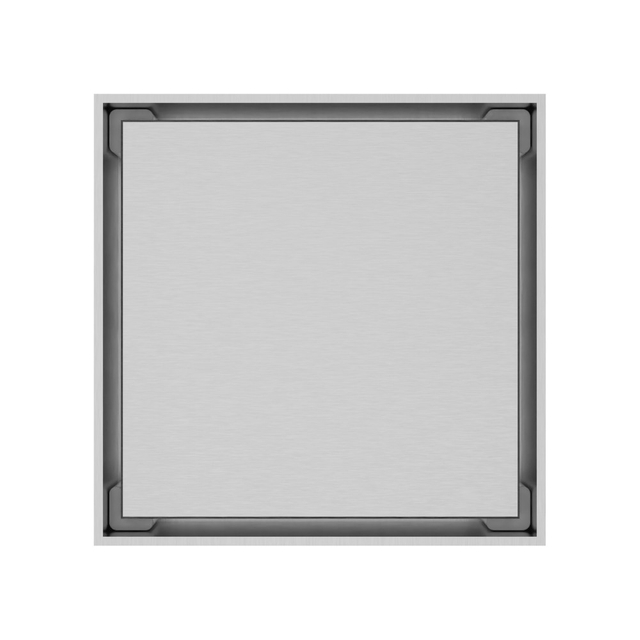 Top cover plate of brushed stainless steel square shower drain