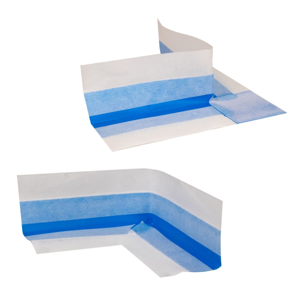 Multiple preformed shower corner waterproofing membrane strips