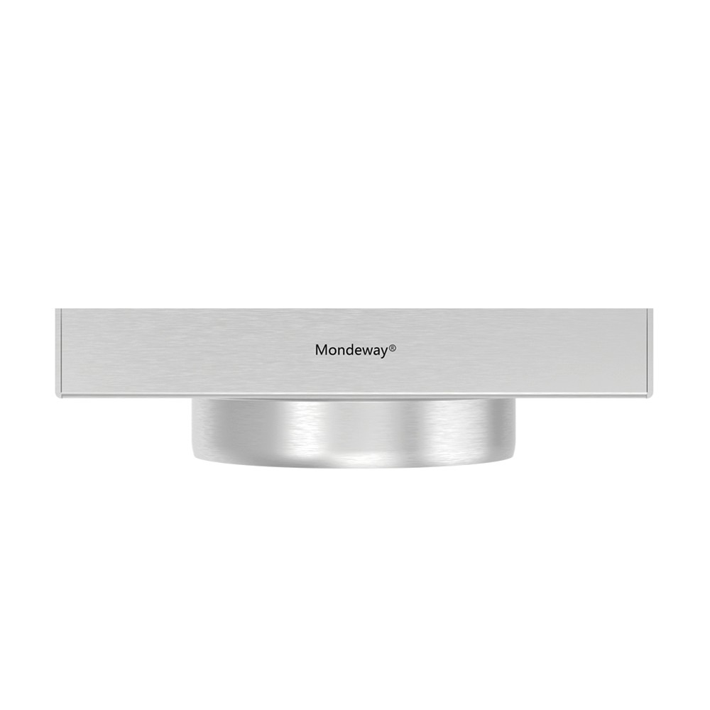 Side profile of 4 inch outlet drains demonstrating the compact height for easy floor integration